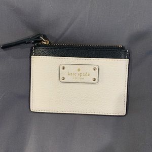 Kate spade black and white cardholder